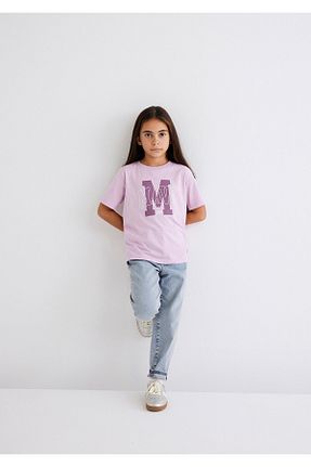 تیشرت بنفش بچه گانه یقه بند دار Mavi - کد 849707007