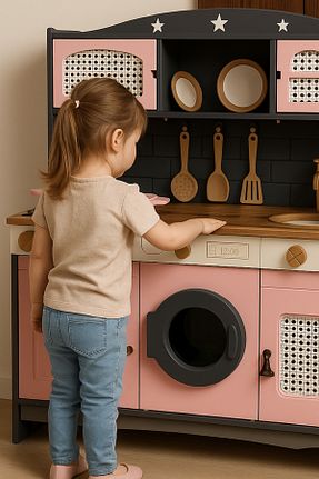 اسباب بازی چوبی صورتی 18 hedefixtoys - کد 864935595
