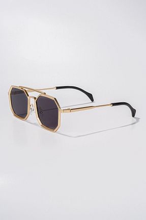 عینک آفتابی طلائی زنانه UV400 Genel Markalar - کد 824860295