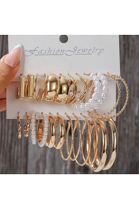 گوشواره جواهر حلقه FASHİON JEWELRY - کد 875362526