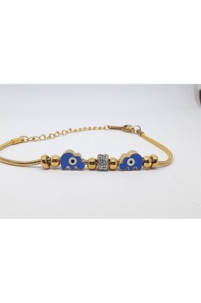 دستبند استیل (فولاد) زرد بچه گانه استیل ضد زنگ MODA - کد 938200834
