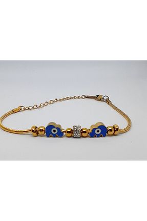 دستبند استیل (فولاد) زرد بچه گانه استیل ضد زنگ MODA - کد 938200834