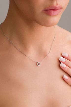 گردنبند نقره طوسی زنانه 925 عیار İSTANBULTAKI925 - کد 922861258