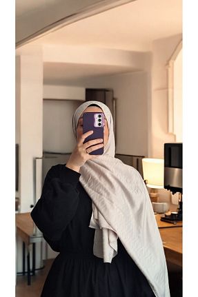 شال بژ زنانه پنبه ای Lavena scarfs - کد 934138761