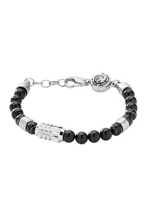 دستبند استیل (فولاد) مشکی مردانه استیل (فولاد) Diesel Jewel - کد 3498027