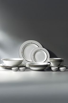 سرویس غذاخوری سفید 12 نفره Nehir - کد 938219734