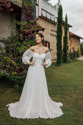 لباس سفید زنانه بافتنی berissima bride - کد 446534960