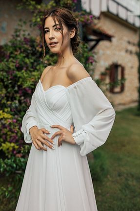 لباس سفید زنانه بافتنی berissima bride - کد 446534960