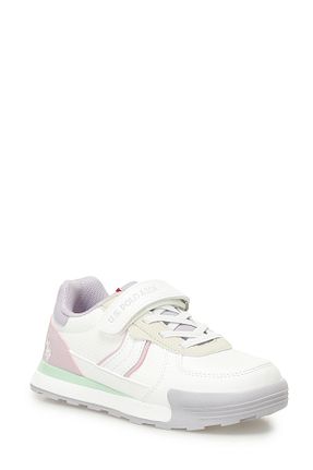 کفش اسنیکر سفید بچه گانه بند دار U.S. Polo Assn. - کد 898017513