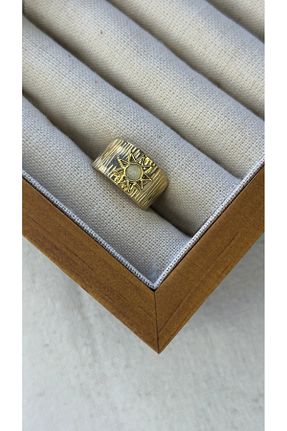 انگشتر استیل (فولاد) طلائی زنانه استیل (فولاد) Neri Accessories - کد 929865203