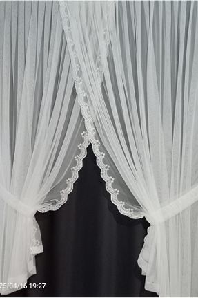 پرده توری نباتی ریل دار Store - کد 925091630