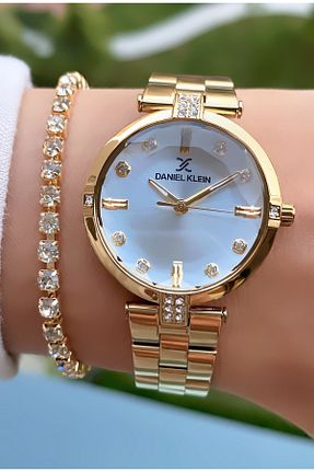 ساعت مچی طلائی زنانه 36-40 میلی متر Daniel Klein - کد 355086698