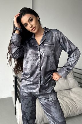 ست لباس راحتی طوسی زنانه طرح دار COCCOLARSI - کد 848794304