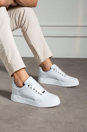 کفش اسنیکر سفید مردانه بند دار L.A Polo - کد 943860851