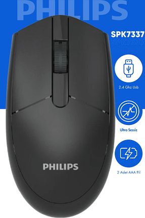 ماوس مشکی Philips - کد 943526206