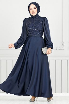 لباس مجلسی حجاب رنگی زنانه یقه ایستاده ModaMerve - کد 942495086
