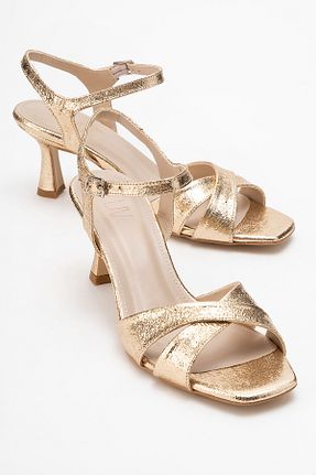 کفش مجلسی طلائی زنانه چرم مصنوعی luvishoes - کد 942585999