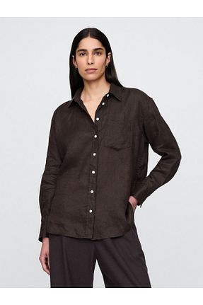 پیراهن قهوه ای زنانه رگولار GAP - کد 942590184