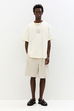 تیشرت نباتی مردانه رگولار Pull & Bear - کد 942678453