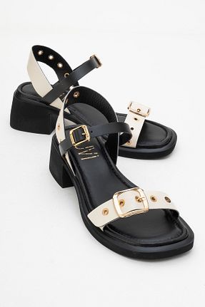صندل مشکی زنانه پاشنه ضخیم luvishoes - کد 942695448