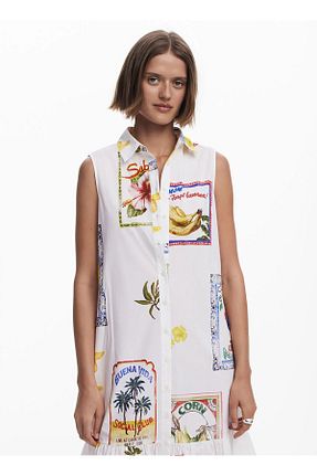 لباس سفید زنانه رگولار Desigual - کد 942691000