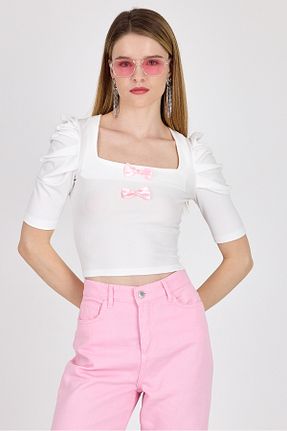 تیشرت رنگی زنانه کراپ Rays - کد 942688040