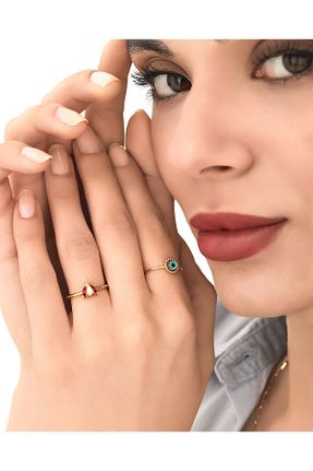 انگشتر طلا زرد زنانه 14 عیار Çoruh Kuyumculuk - کد 942697056