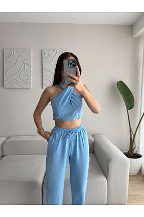 ست بالاتنه و پائین تنه رنگی زنانه بافتنی Zoom Butik - کد 942755854