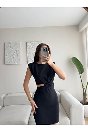 لباس مشکی زنانه بافتنی Zoom Butik - کد 942748129