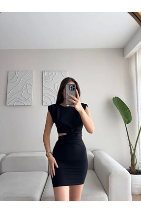 لباس مشکی زنانه بافتنی Zoom Butik - کد 942748129