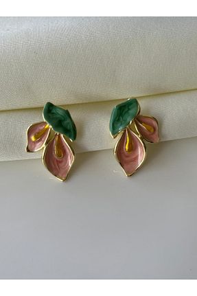 گوشواره جواهر صورتی فلزی Nilsu Jewellery Accessory - کد 942809319