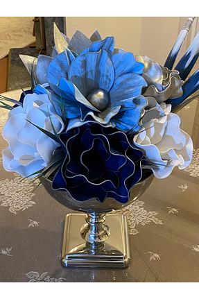 گل خشک و مصنوعی سرمه ای Hatem dekor flower - کد 942887646
