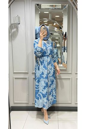 لباس آبی زنانه بافتنی FUAT GÜRSEN - کد 942904401