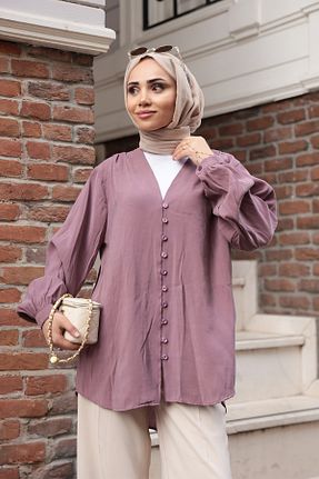 پیراهن حجاب زرشکی زنانه رگولار LOCCO - کد 942944959