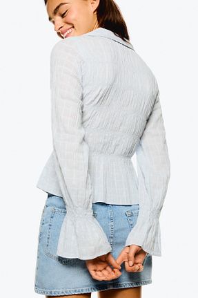 پیراهن آبی زنانه رگولار Bershka - کد 942943134