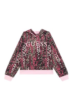 سوئیشرت صورتی بچه گانه طرح دار Guess - کد 827796472