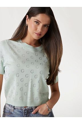 پلیور سفید زنانه طرح دار Guess - کد 942952144