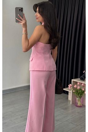 ست بالاتنه و پائین تنه صورتی زنانه بافتنی Lotus - کد 943209801