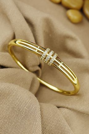 دستبند استیل (فولاد) طلائی زنانه استیل ضد زنگ Keyifli Hayaller - کد 943672151