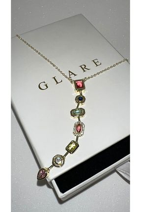 گردنبند استیل ( فولاد ) زرد زنانه استیل ضد زنگ GLARE JEWELRY - کد 943230740