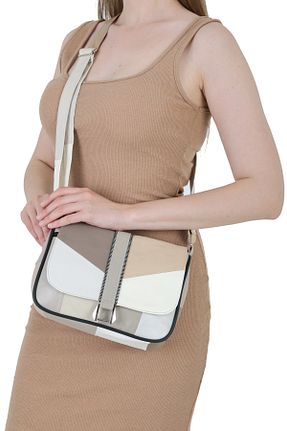 کیف پستچی رنگی زنانه چرم خالص Erzeno - کد 943341403