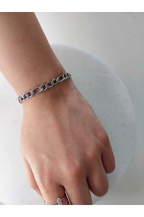 دستبند استیل (فولاد) طوسی زنانه استیل ضد زنگ Butik - کد 943343812