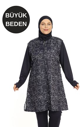 مایو حجاب مشکی زنانه ساده İKSUN - کد 943732575