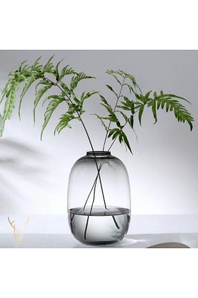 گلدان طوسی شیشه Ada Crafts - کد 943451968