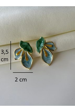 گوشواره جواهر آبی فلزی Nilsu Jewellery Accessory - کد 943524658