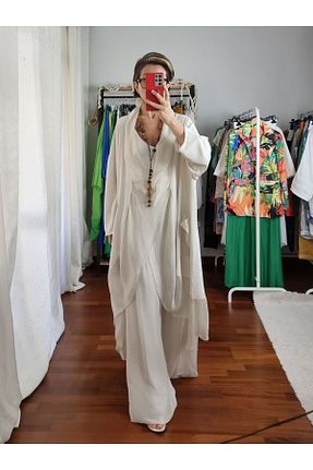 تونیک بژ زنانه بافتنی pudubutik - کد 943545995