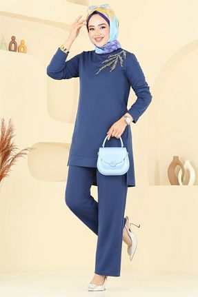 ست بالاتنه و پائین تنه حجاب رنگی زنانه رگولار Modaselvim - کد 943573476
