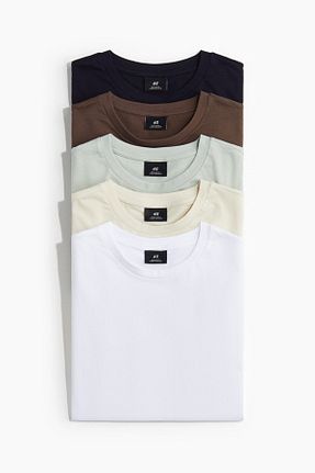 تیشرت سرمه ای مردانه رگولار H&M - کد 943584657