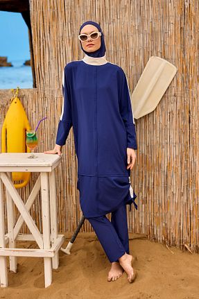 مایو حجاب سرمه ای زنانه ساده Marina - کد 943604131