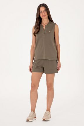 شلوارک و برمودا قهوه ای زنانه بافتنی U.S. Polo Assn. - کد 943651581